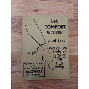 Vintage Nylons 1960s NIB NOS Leg Comfort Tall 10.5-11 Nu Beige